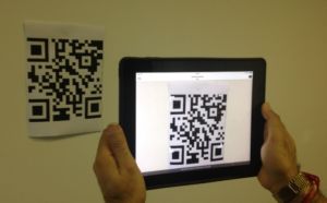 Seminar participants used QR codes hidden about the room to access seminar content